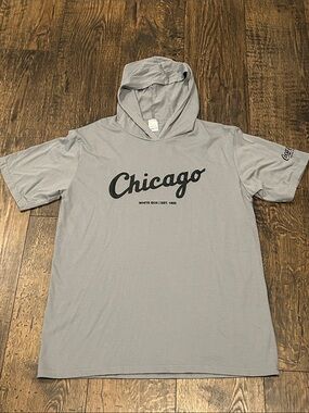 Chicago White Sox Gray Hooded Short-Sleeve Tee